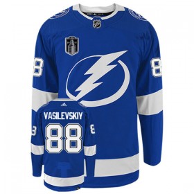 Tampa Bay Lightning Trikot Andrei Vasilevskiy 88 Adidas Stanley Cup 2022 Blau Authentic - Herren